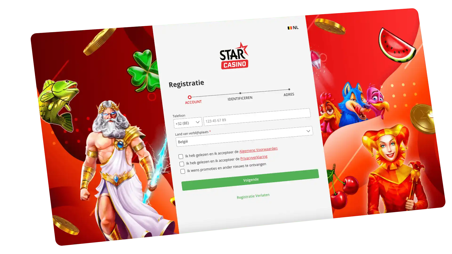 Star Casino Registratie